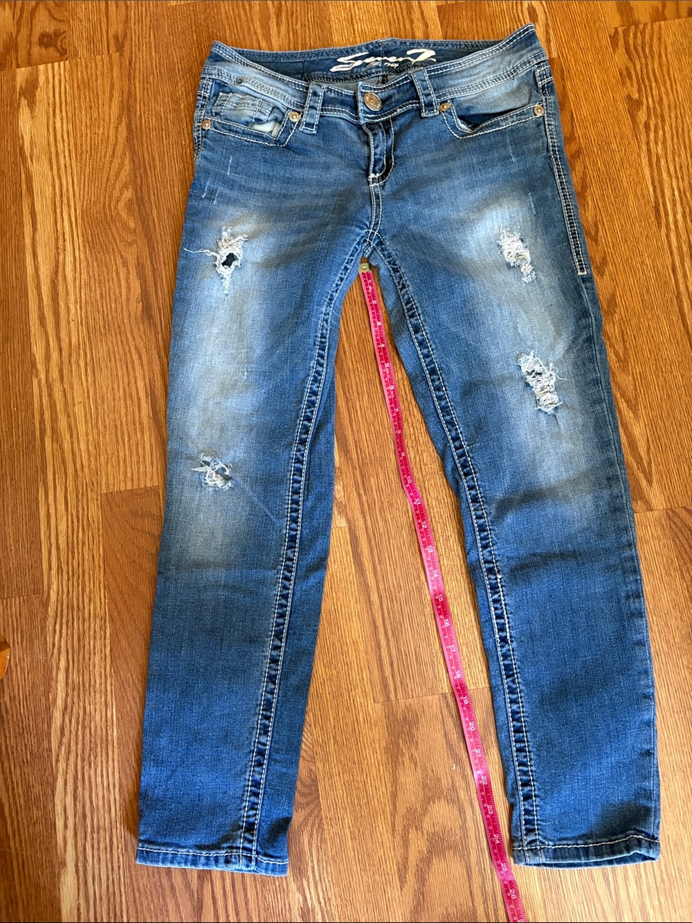 Distressed Seven7 Blue Women’s Jeans